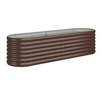 Vidaxl Jardinière De Jardin Acier Enduit De Poudre 152x40x36 Cm Marron Marron