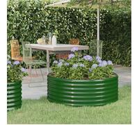 vidaXL Lit Surélevé de Jardin Pot à Fleurs Boîte à Plantes Lit Surélevé Patio Terrasse Extérieur Acier Enduit de Poudre 318983