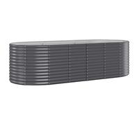 vidaXL Lit Surélevé de Jardin Pot à Fleurs Boîte à Plantes Lit Surélevé Patio Terrasse Extérieur Acier Enduit de Poudre 249x100x68 cm Anthracite