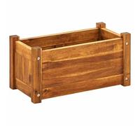 vidaXL Lit Surélevé de Jardin Pot à Fleurs Jardinière Pot à Plante Bac à Plante Bac à Fleurs Véranda Jardin Extérieur 50x25x25 cm Bois d'Acacia