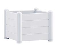 vidaXL Lit surélevé de jardin Jardinière en PP Blanc 43x43x35 cm