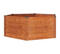 vidaXL Lit surélevé de Jardin rouillé 129x129x45 cm Acier corten