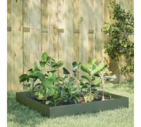 Vidaxl Lit Surélevé De Jardin Vert Olive 100x100x26 Cm Acier