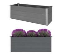 Vidaxl Lit Surélevé De Jardin Wpc 150x50x54 Cm Gris Gris