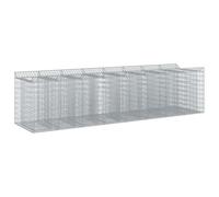 Vidaxl Lit Surélevé Gabion 4 Pcs Argenté
