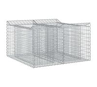 Vidaxl Lit Surélevé Gabion Argenté 100 X 100 X 60 Cm Acier Galvanisé
