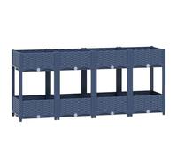 vidaXL Lit Surélevé Jardinière Bac à Fleurs Pot de Plantes Lit de Plantation Jardin Balcon Patio Extérieur 160x40x71 cm Polypropylène