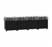 vidaXL Lit surélevé Jardinière bac à fleurs en polypropylène 160x40x38 cm Extérieur