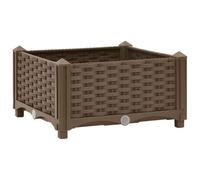 vidaXL Lit Surélevé Jardinière Bac à Fleurs Pot de Plantes Lit de Plantation Jardin Balcon Terrasse Extérieur 40x40x23 cm Polypropylène