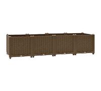 vidaXL Lit Surélevé Jardinière Lit de Plantation Pot de Plantes Bac à Fleurs Jardin Balcon Terrasse Extérieur 160x40x38 cm Polypropylène