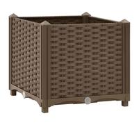 vidaXL Lit Surélevé Jardinière Lit de Plantation Pot de Plantes Bac à Fleurs Jardin Balcon Terrasse Extérieur 40x40x38 cm Polypropylène