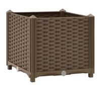 vidaXL Lit Surélevé Jardinière Lit de Plantation Pot de Plantes Bac à Fleurs Jardin Balcon Terrasse Extérieur 40x40x38 cm Polypropylène