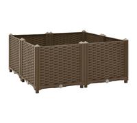 vidaXL Lit Surélevé Jardinière Lit de Plantation Pot de Plantes Bac à Fleurs Jardin Balcon Terrasse Extérieur 80x80x38 cm Polypropylène