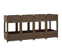 vidaXL Lit Surélevé Jardinière Lit de Plantation Pot de Plantes Bac à Fleurs Jardin Balcon Terrasse Extérieur 160x40x71 cm Polypropylène