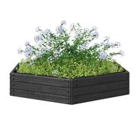 vidaXL Lit surélevé Noir 148 x 129 x 25 cm PP, Bac de Jardin, Moderne et résistant aux intempéries, idéal pour cultiver légumes et jardiner Dehors