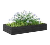 vidaXL Lit surélevé Noir 151 x 75,5 x 25 cm PP, Jardin Moderne, bac de Culture résistant aux intempéries, boîte Pratique pour Planter efficacement en extérieur