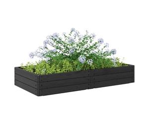 vidaXL Lit surélevé Noir 151 x 75,5 x 25 cm PP, Jardin Moderne, bac de Culture résistant aux intempéries, boîte Pratique pour Planter efficacement en extérieur