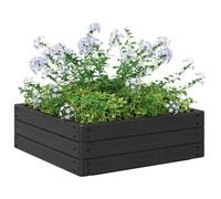 vidaXL Lit surélevé Noir 75,5 x 75,5 x 25 cm PP, Jardin Moderne, bac surélevé résistant aux intempéries, Parfait pour Planter et jardiner à Saison