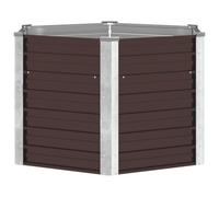 vidaXL Lit Surélevé Pot à Fleurs Jardinière Pot à Plante Bac à Plante Véranda Jardin Balcon Patio Terrasse Cour Extérieur 129x129x77 cm Acier