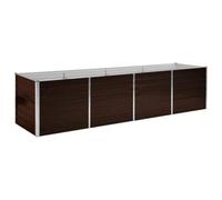 vidaXL Lit Surélevé Pot à Fleurs Jardinière Pot à Plante Bac à Plante Véranda Jardin Balcon Patio Terrasse Cour Extérieur 320x80x77 cm Acier