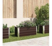 vidaXL Lit surélevé de jardin Marron 100x40x45 cm Acier galvanisé 45720