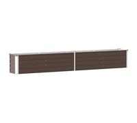 vidaXL Jardinière Acier galvanisé 320 x 80 x 45 cm Marron
