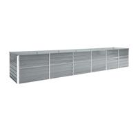 vidaXL Lit surélevé de jardin Acier galvanisé 480x80x77 cm Gris
