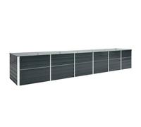 vidaXL Lit surélevé de jardin Acier galvanisé 480x80x77 cm Anthracite