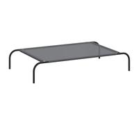 vidaXL Lit surélevé pour Chien Gris 110x65x20 cm textilène et Acier, lit de Chien, lit pour Animaux de Compagnie, lit de Couchage pour Chiot