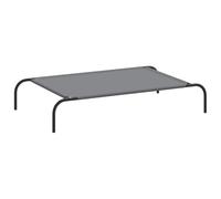 vidaXL Lit surélevé pour Chien Gris 110x65x20 cm Tissu Oxford et Acier, lit de Chien, lit pour Animaux de Compagnie, lit de Couchage pour Chiot