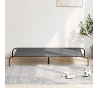 Vidaxl Lit Surélevé Pour Chien Gris 150x90x20 Cm Textilène Et Acier