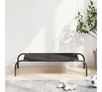Vidaxl Lit Surélevé Pour Chien Noir 90x50x20 Cm Tissu Oxford Et Acier