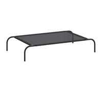 vidaXL Lit Surélevé pour Chiens Noir L Textilène Paniers Corbeille pour Chiens