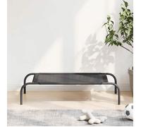 vidaXL Lit Surélevé pour Chiens Noir S Textilène Paniers Corbeille pour Chiens 170661