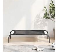 Vidaxl Lit Surélevé Pour Chien Noir S Textilène