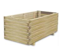 vidaXL Lit Surélevé Rectangulaire Bac à Fleurs Jardinière Pots de Fleurs Bois