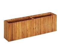 vidaXL Lit Surélevé Rectangulaire Jardinière Pot à Fleurs Bac de Plantes Pot à Plante Jardin Balcon Véranda 150x30x50 cm Bois Massif d'Acacia Bois G