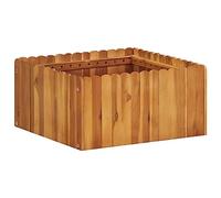 vidaXL Lit Surélevé Rectangulaire Jardinière Pot à Fleurs Bac de Plantes Pot à Plante Jardin Balcon Véranda 50x50x25 cm Bois Massif d'Acacia