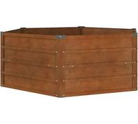vidaXL Lit surélevé rouillé 129x129x45 cm acier corten