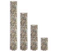 vidaXL Gabion plantenbakken 4 st rond verhoogd Ã˜30x50/100/150/200 cm152023 G