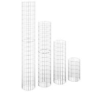 vidaXL Lit Surélevés à Gabion Circulaires 4 pcs Paniers de Gabion Jardinières de Jardin Bacs Plantes Terrasse Extérieur Ø30x50/100/150/200 cm