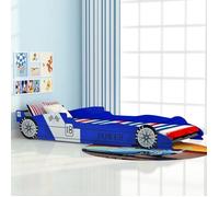 vidaXL Lit voiture de course pour enfants 90 x 200 cm Bleu