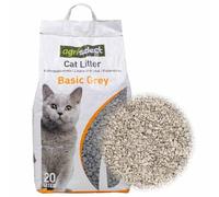 VidaXL Litière pour Chat avec Poudre pour bébé Parfum bentonite 20 L, litière minérale pour Chat, absorbeur de litière pour Chat