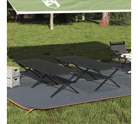 Vidaxl Lits De Soleil 2 Pcs Avec Sac De Transport Noir Tissu Oxford 600d Noir