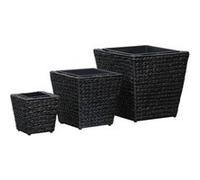 Lits surélevés 3 pcs Jacinthe d'eau Noir45573