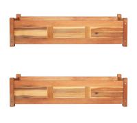 Vidaxl Lits Surélevés De Jardin 2 Pcs Bois D'acacia 100x30x25 Cm