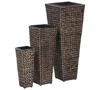 Vidaxl Lits Surélevés De Jardin 3 Pcs Jacinthe D'eau Marron Foncé Marron