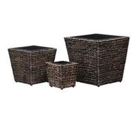 vidaXL Lits surélevés de jardin 3 pcs Jacinthe d'eau Marron Marron G