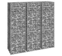 Vidaxl Lits Surélevés En Gabion 3 Pcs 30x30x100 Cm Fer