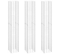 Vidaxl Lits Surélevés En Gabion 3 Pcs 30x30x200 Cm Fer